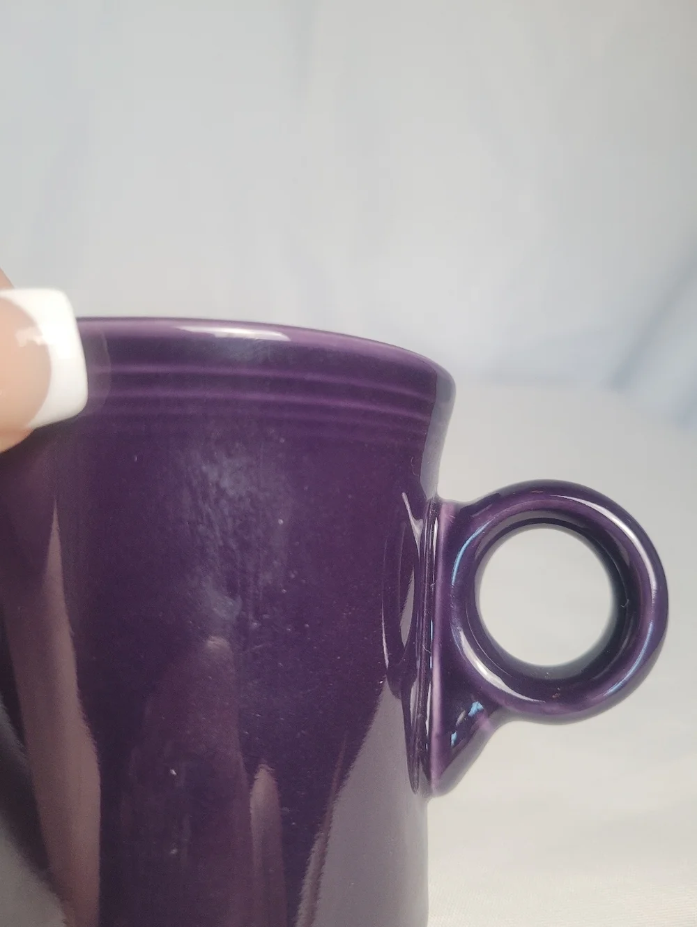 Fiestaware Lot Of 2 Plum Purple Coffee Mugs Homer Laughlin